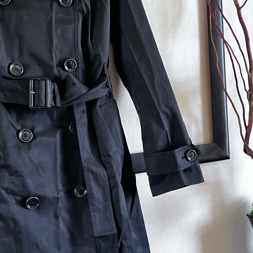 London Fog black trench coat - Picture 3 of 10